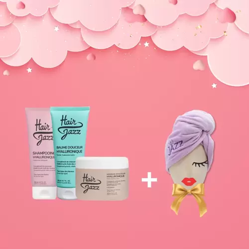 Valentin napi akció! HAIR JAZZ alapvető hajápolási rutin szett + AJÁNDÉK (hajszárító törülköző)!